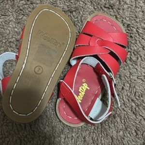 Red sandals